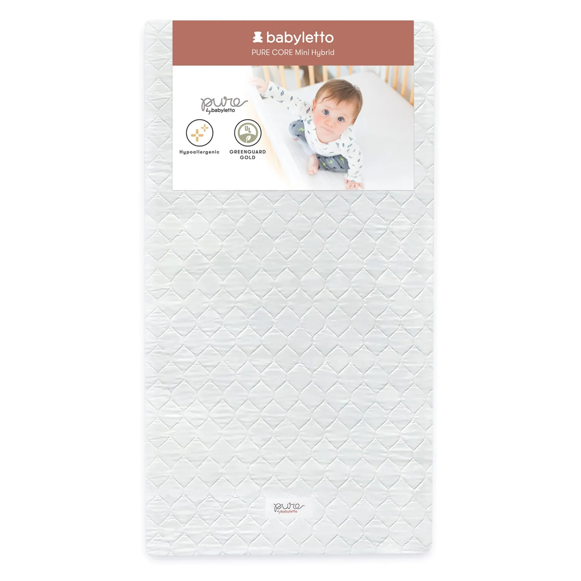 Pure Core Non-Toxic Mini Crib Mattress - Hybrid Cover