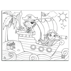 Puzzle Set to Color with Washable Markers - Pirates