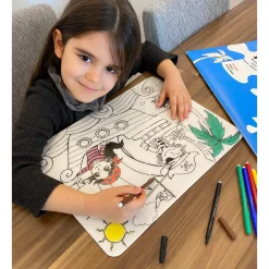 Puzzle Set to Color with Washable Markers - Pirates