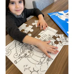 Puzzle Set to Color with Washable Markers - Pirates