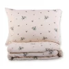 Quilted Comforter & Pillowcase - Muslin Blueberry