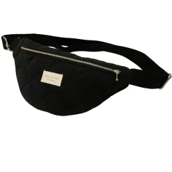 Quilted waist bag-Black/Black