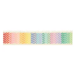 Rainbow Striped Mini Candles (50)