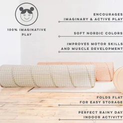 Recycled Fabric Play Tunnel - Gingham