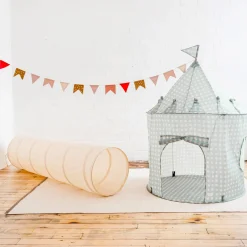 Recycled Fabric Play Tunnel - Beige