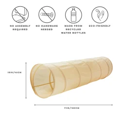 Recycled Fabric Play Tunnel - Beige