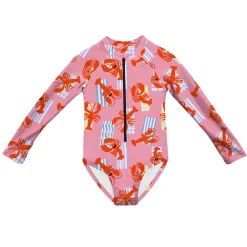 Red Lobster One Piece Swimsuit 2-12y