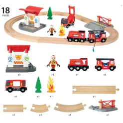 Rescue Firefighter Set - 18-Piece Train Toy