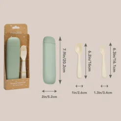 Reusable Utensil Set & Carry Case - Leaf