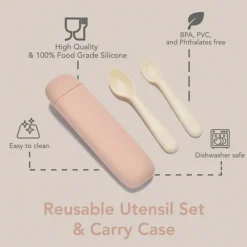 Reusable Utensil Set & Carry Case - Leaf