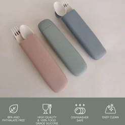 Reusable Utensil Set & Carry Case - Blush