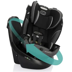 Revolve360 Slim 2-in-1 Rotating Convertible Car Seat - Canton Black