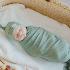 Rib Knit Blanket - Clover