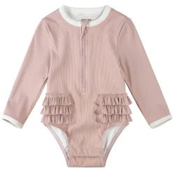 Ribbed Long Sleeve Uv Swimsuit 0-24m