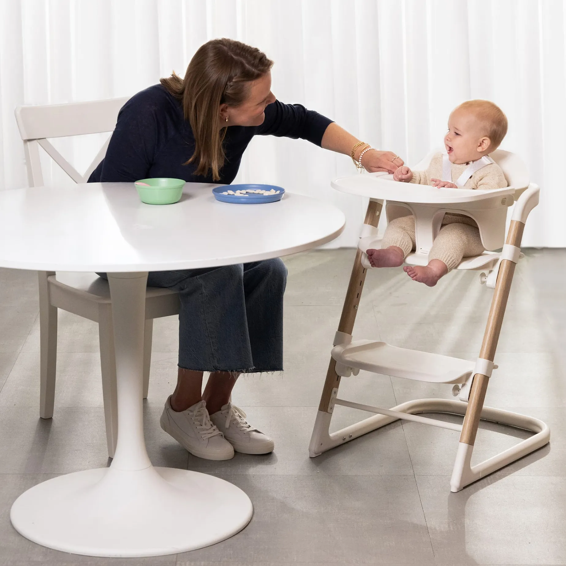RightSeat Multistage 3-IN-1 High Chair - Sea Salt White