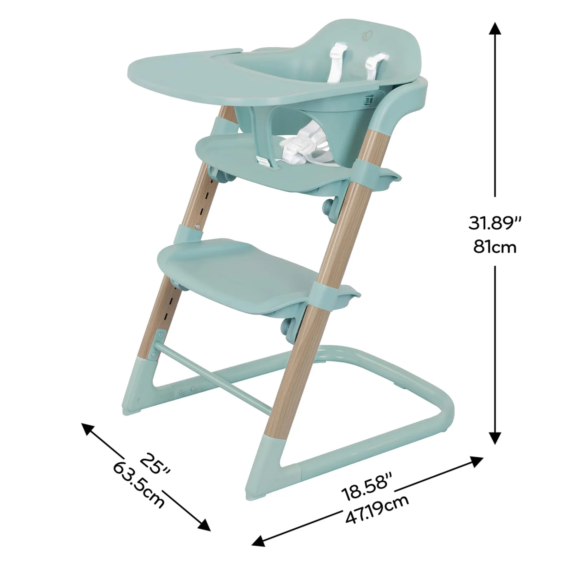 RightSeat Multistage 3-IN-1 High Chair - Sage Green
