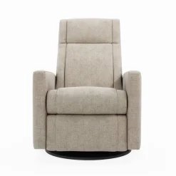 Rocking and Swivel Armchair Nelly - Breather Driftwood / Black