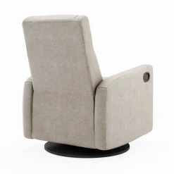Rocking and Swivel Armchair Nelly - Breather Driftwood / Black