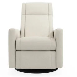 Rocking and Swivel Armchair Nelly - Henequen Stain-resistant fabric