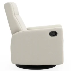 Rocking and Swivel Armchair Nelly - Henequen Stain-resistant fabric