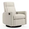 Rocking and Swivel Armchair Nelly - Nubia Ivory / Black
