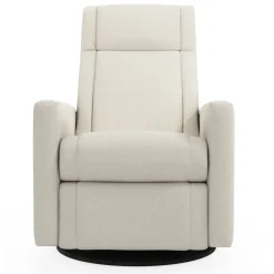 Rocking and Swivel Armchair Nelly - Henequen Stain-resistant fabric - Motorized Electric