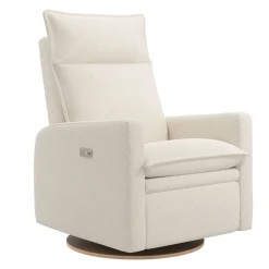 Rocking and Swivel Armchair Arya - Henequen - Motorized Electric