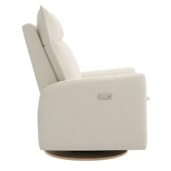 Rocking and Swivel Armchair Arya - Henequen - Motorized Electric