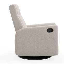 Rocking and Swivel Armchair Nelly - Beyond Sheep Vanilla / Black