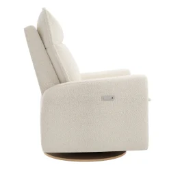 Rocking and Swivel Armchair Arya - Puppy Pearl - Motorized Electric