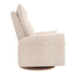 Rocking and Swivel Armchair Arya - Puppy Sand - Motorized Electric