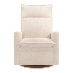 Rocking and Swivel Armchair Arya - Puppy Sand - Motorized Electric