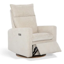 Rocking and Swivel Armchair Arya - Puppy Sand - Motorized Electric