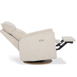 Rocking and Swivel Armchair Arya - Puppy Sand - Motorized Electric