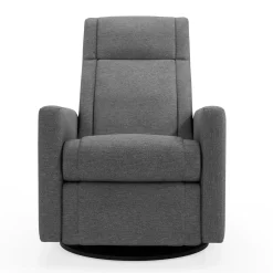 Rocking and Swivel Armchair Nelly - Nexus Charcoal / Black