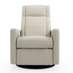 Rocking and Swivel Armchair Nelly - Como Sand / Black