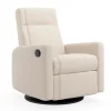 Rocking and Swivel Armchair Nelly - Beyond Sheep Cream / Black