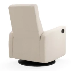Rocking and Swivel Armchair Nelly - Beyond Sheep Cream / Black