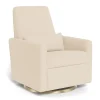 Rocking Glider Recliner Armchair Grano - Biscuit / Gold