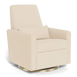 Rocking Glider Recliner Armchair Grano - Biscuit / Gold