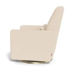 Rocking Glider Recliner Armchair Grano - Biscuit / Gold