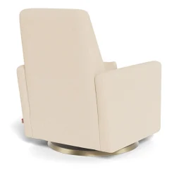 Rocking Glider Recliner Armchair Grano - Biscuit / Gold