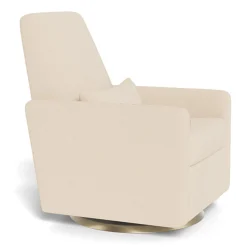 Rocking Glider Recliner Armchair Grano - Biscuit / Gold