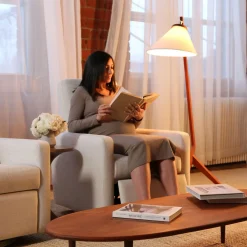 Rocking Glider Recliner Armchair Grano - Dune / Gold