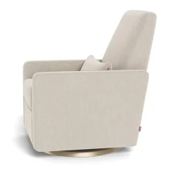 Rocking Glider Recliner Armchair Grano - Dune / Gold