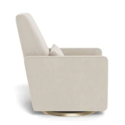 Rocking Glider Recliner Armchair Grano - Dune / Gold