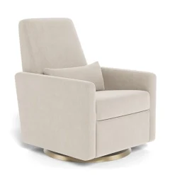 Rocking Glider Recliner Armchair Grano - Dune / Gold