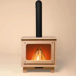 Rustik Fireplace - Naturel/Black