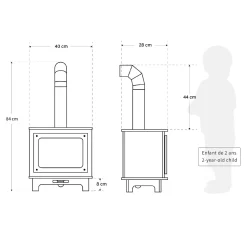 Rustik Fireplace - Naturel/Sage
