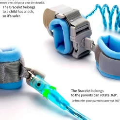 Safety Bracelet with Key - Blue